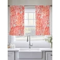 thumbnail image 4 of Orange Red Coral Coastal Sheer Curtains 45 Inch Length 2 Panels Set, Ocean Nautical Seaside Beach Voile Window Treatment Rod Pocket Small Kitchen Curtains Drapes for Bedroom 52"x45"x2, 4 of 7