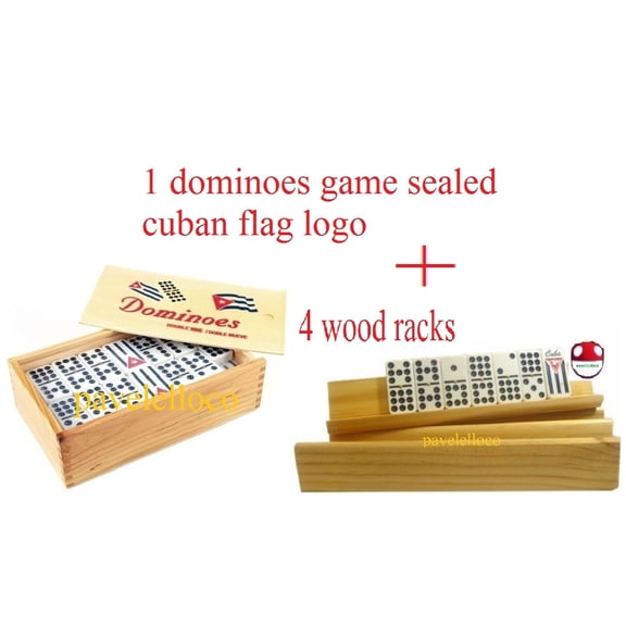 DOMINO holders DOBLE NUEVE double NINE DOMINOES   4 racks/tablitas