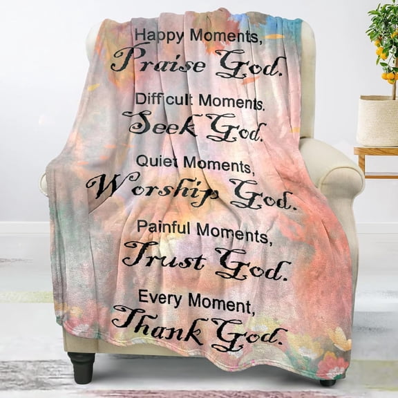 Christian Gifts for Women Faith, Inspirational Gifts for Women, Soft Throw Blankets for Women, Religious Gifts for Women/Men, Spiritual Gifts for Women, Personalized Blankets for Adults/Kids 30"x 40"
