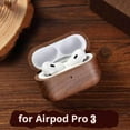 thumbnail image 4 of Walnut Wood Case for AirPods Pro 3, for Airpods pro 3 wooden protective case,Black Walnut Enclosed Wooden Cover with Velvet Lining & Wireless Charging Compatible, 4 of 10
