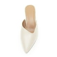 thumbnail image 3 of Women's pointed V-shaped cutting mule thick block high heels fashionable office slippers, 3 of 3