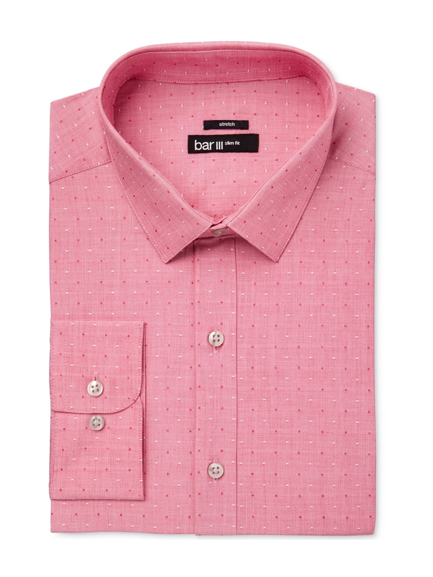bar III Mens Stretch Button Up Dress Shirt