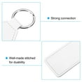 thumbnail image 4 of Uxcell Leather Keychain Blanks, 4 Pack PU Leather Key Fob with Key Rings, White, 4 of 6