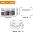 thumbnail image 2 of 1 juego de 10 contenedores de plástico transparentes para almacenamiento en forma de columna de 2,8 oz/80 ml, organizadores con tapas de rosca de aluminio, portátiles para viajes, cosméticos, cuidado, 2 of 7