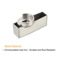 thumbnail image 4 of Uxcell 40x20mm Valve Control Knob, Cast Iron Tee Crank Wing Handle Replacement with Screws, Silver Tone, 4 of 4