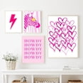 thumbnail image 5 of Póster de cebra y leopardo rosa a la moda, obra de arte minimalista para pared, pintura en lienzo moderna, imágenes impresas de amor, decoración del hogar para habitación de niños y guardería, 5 of 5