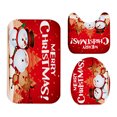 thumbnail image 2 of Christmas Toilet Seat Cover and Rug Set of 3,Christmas Bathroom Curtain Floor Mat Set,Santa Claus Snowman Reindeer Digital Printing Bathroom Water Proofing Curtain Toilet Floor Mat Set with Hooks, 2 of 7