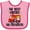 Pink and Fuchsia, variant on Inktastic Best Uncles Are Firefighters Boys or Girls Baby Bib