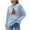 Light Blue, variant on AUNVITO Womens Round Neck Sweaters Casual Loose Long Sleeve Pullover Cozy Fall Winter Outfits