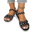 thumbnail image 3 of Willtoo Women'S Polka Dot Sandals, Low Heel Open Toe Breathable, Summer Casual Beach Shoes, 3 of 5
