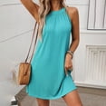thumbnail image 2 of Huowey Women Swimwear Spring/Summer Solid Color Round Neck Sleeveless Loose Dress Brazilian Beachwear Honeymoon Cruise Trendy Wear, 2 of 9