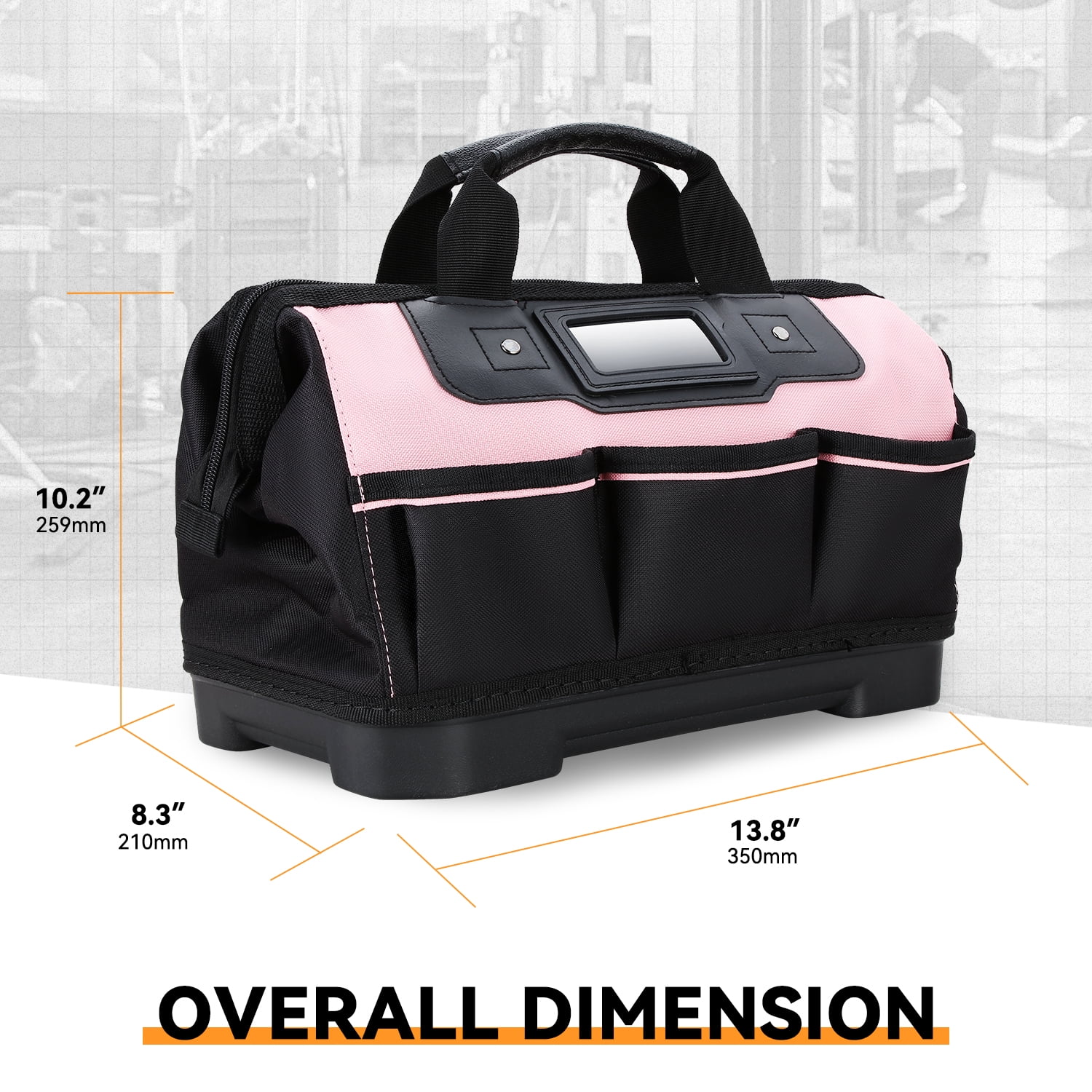 37-Piece Tool Set - Portable Household Hand Tool Kit with Wide Mouth Canvas Storage Bag for DIY Home Repairing, Gift for Women Girls Ladies, Pink