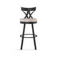 thumbnail image 2 of Amisco Washington 30 In. Swivel Bar Stool - Cream Faux Leather / Black Metal, 2 of 9