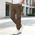 thumbnail image 5 of Bixock Toddler Boys Sweatpants Elastic Waist Jogger Pants Kids Solid Color Side Pocket Loose Breathable Campus Casual Daily Outer Wear Size 7-8Years, 5 of 6