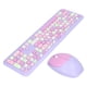 thumbnail image 4 of M Buder Combo de Teclado y Ratón Inalámbrico Retro Mute 2.4G Morado, 4 of 9