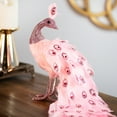 thumbnail image 3 of Northlight Peacock with Glitter and Faux Jewels Christmas Decoration - 20" - Light Pink, 3 of 9