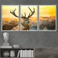 thumbnail image 3 of wall26 Framed Canvas Print Wall Art Set Wild Desert Brush Forest Landscape Brown Deer Stag Animals Nature Photography Realism Decorative Colorful for Living Room, Bedroom, Office - 16"x24"x, 3 of 5