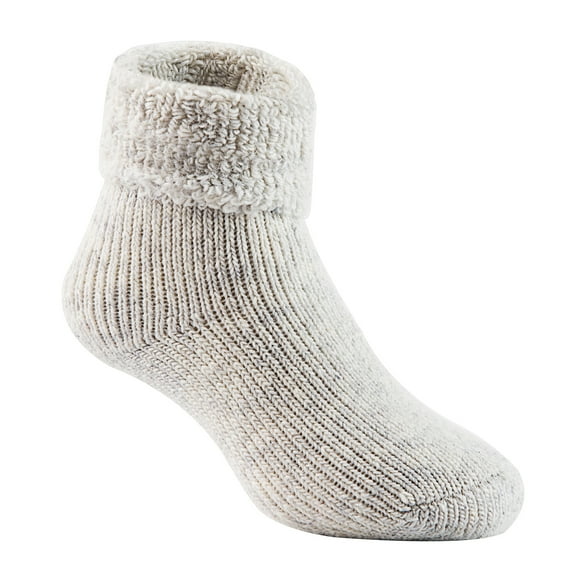 Lian LifeStyle 3 Pairs Father-Mother-Daughter Extra Thick Wool Boot Socks Crew Plain LK01 LK02 LK03 (Grey) (2Y-5Y)