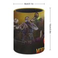 thumbnail image 2 of Mortal Kombat-theme Cylinder Pen Holder Pencil Organizer with Flannel Lining PVC Leather Material Cardboard Base for study work 10*8CM, 2 of 6