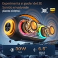 thumbnail image 3 of Bocina Bluetooth JYX, Altavoz Portátil Inalámbrico para Fiestas con Deslumbrantes Luces LED, 2 Micrófonos y 6 Modos de Voz, Altavoz Bluetooth, D51-T, 3 of 8