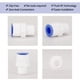 thumbnail image 3 of Conector de tubo de purificador de agua macho de 3/8 pulgadas a OD recto de 3/8 pulgadas, 3 piezas, 3 of 7