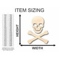 thumbnail image 2 of Unfinished Wood Skull Crossbones Shape - Pirates - 3 Piece Craft - up to 46" DIY 8" / 1/2", 2 of 3