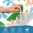 thumbnail image 3 of Yayeee Kitchen Curtains Tier Pair Light Filtering 27"x36" Rod Pocket Short Cafe Window Panel, Retro Blue Floral, 3 of 7