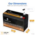 thumbnail image 4 of CB CHROMEBATTERY 12V 9AH Sealed Lead Acid (SLA) Rechargeable Battery – 4 Pack – F2 Terminal – Deep Cycle Design – for UPS, Alarm Systems, Emergency Lighting, Scooters, Medical & Solar & More, 4 of 4