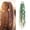 Green, variant on 24 Inch Elastic Braided Dreadlock Ponytail Extension, Clip In Boho Hairpiece With Shell Charm Beads For Daily Party Hairstyle(Pink)