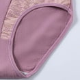 thumbnail image 5 of Riecok Women Underwear Brief Seamless High Waist Stretch Plus Size Breathable Comfortable Underwear Panties Purple XXXL, 5 of 7