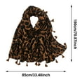 thumbnail image 4 of Yuanlong Womens Scarves Lightweight Leopard Printed Scarf With Tassels Shawls Wraps Streetwear Retro Fashion Neck Warmer, 4 of 5