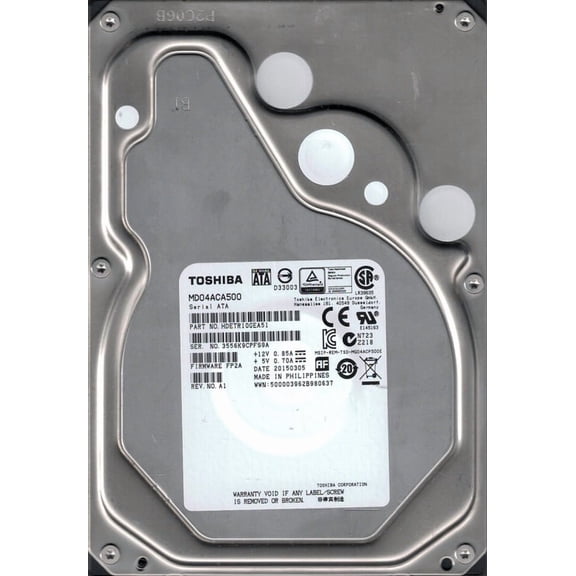 Toshiba MD04ACA500 5TB P/N: HDETR10GEA51 F/W: FP2A