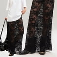 thumbnail image 6 of Yopmin See Through Skirts for Women High Waisted Summer Flowy A Line Maxi Sheer Skirt for Vacation Dating Night Club Party, 6 of 9