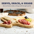 thumbnail image 5 of Cook with Color Texas Shaped Bamboo Cheese Board with Three Compartments, 5 of 8
