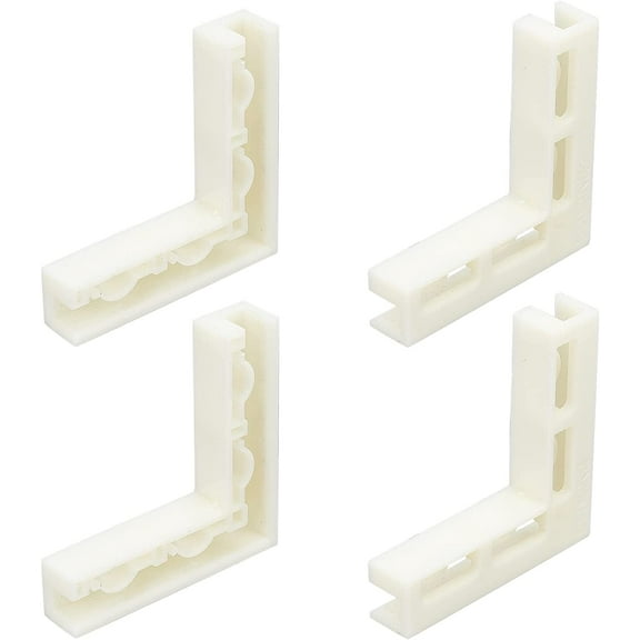4 Pcs Brackets for Photo Backdrop Board Photography Backdrop Boards Stand Plastic L Corner Brackets for Food Jewelry Makeup Product Photography BurlyWood