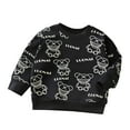 thumbnail image 2 of Hicidod Toddler Sweatshirt Cotton Crew Neck Tops Cute Bear Print Long Sleeve Casual Pullover Shirts for Kids Girls Boys, 2 of 3