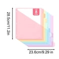 thumbnail image 3 of 8 Count Dividers with Two Pockets, 8 tab Binder Dividers Binder Organizer, Binder Divider with Tabs for School Office and Home Organization, Multicolor, 1 Set 28.5x23.6x1cm, 3 of 6