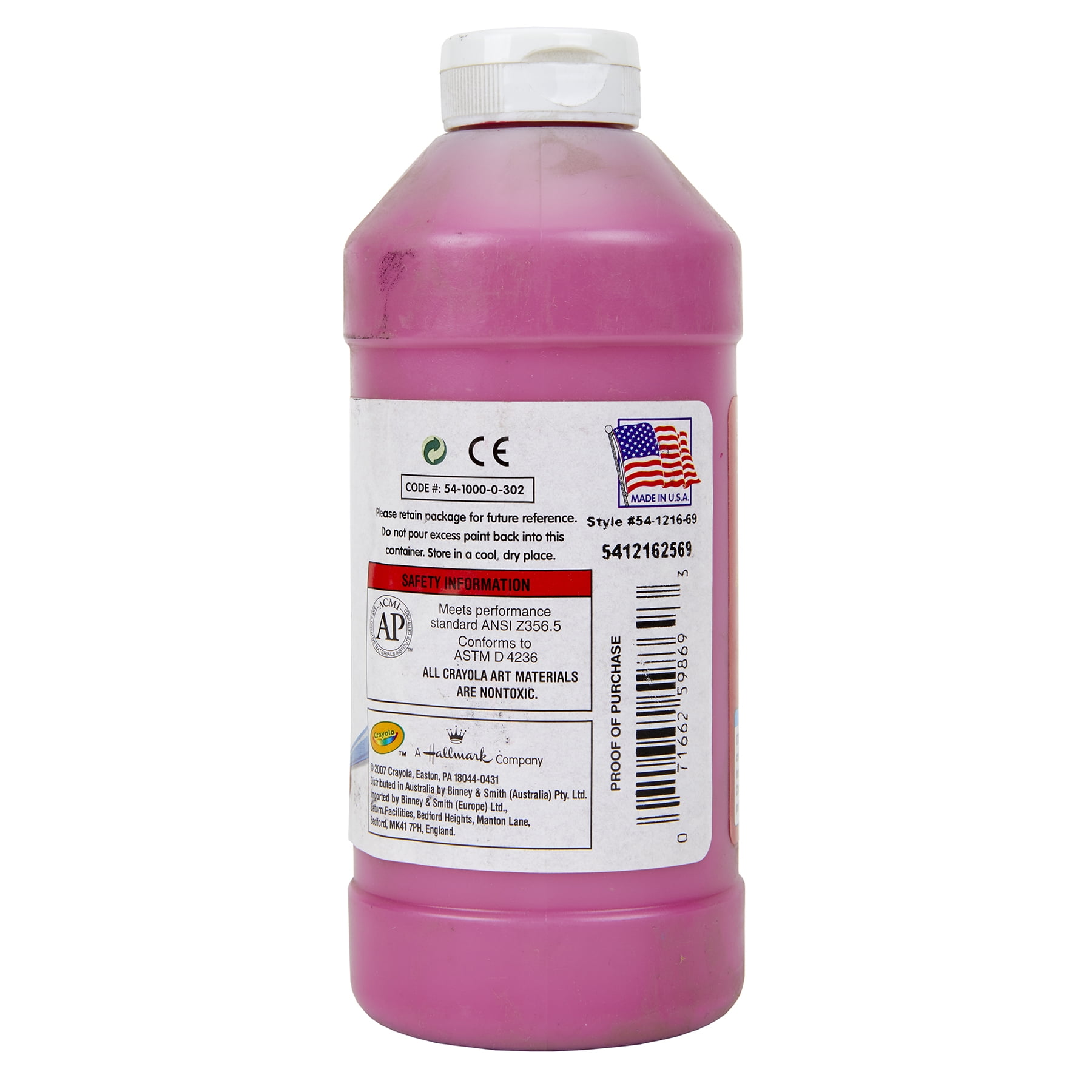 Crayola Premier Tempera Paint, 16 oz, Magenta, Pack of 3