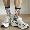 thumbnail image 6 of Pofeuu Watercolor Owl Print Crew Socks, Adult Running Hiking Socks for Youth and Adult, 6 of 6