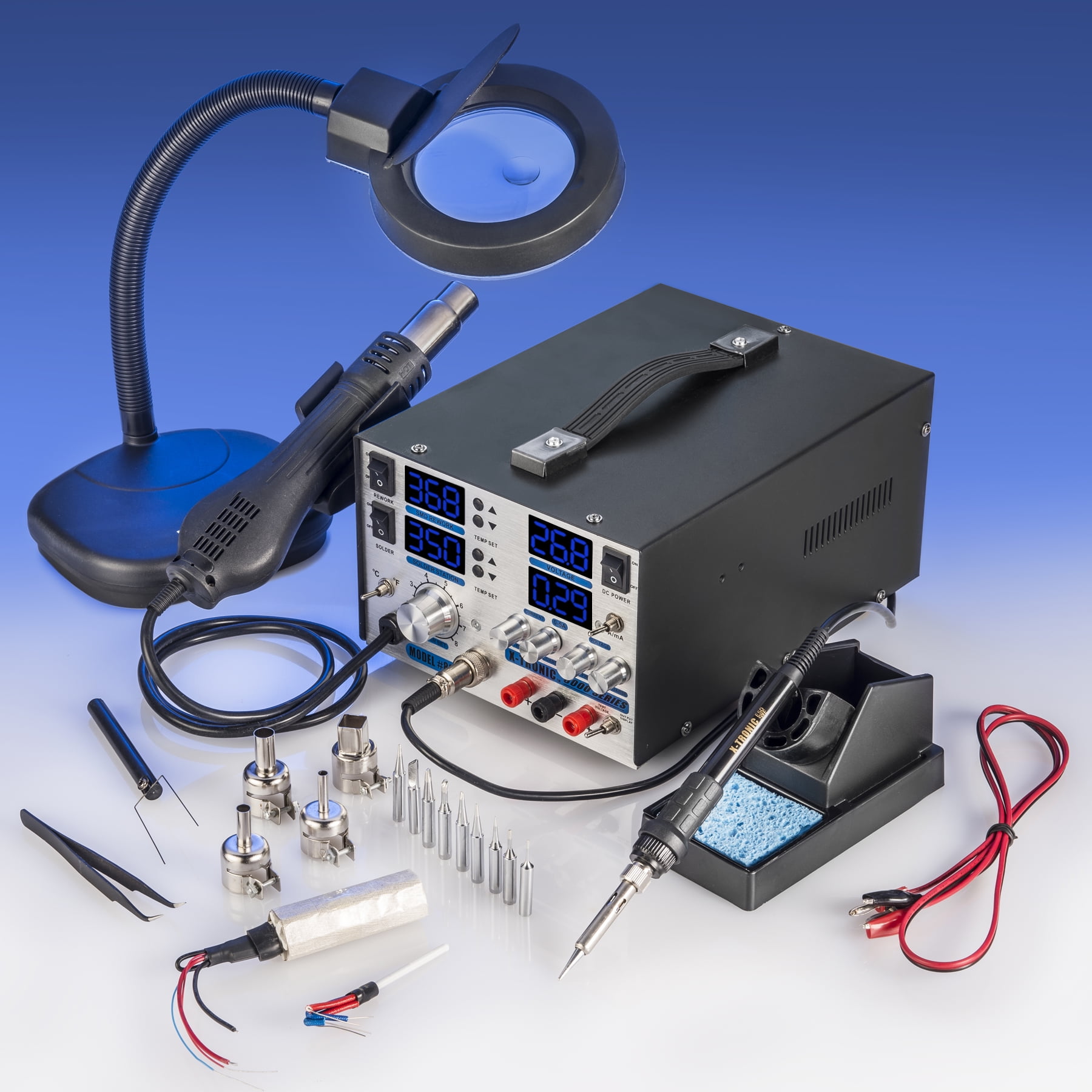 X-Tronic Model #8080-XTS "4 In 1" Hot Air Rework Soldering Iron Station and DC... by X-Tronic International, Inc.