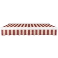 thumbnail image 3 of AWNTECH 20x10 Key West Manual Patio Retractable Awning Outdoor Canopy Sun Shade with Heavy-Duty Cassette, Burgundy and Tan Stripe, 3 of 3