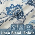 thumbnail image 3 of DriftAway Ada Botanical Print Lined Flower Leaf Thermal Insulated Linen Blend Window Valance Rod Pocket 52 Inch by 18 Inch Plus 2 Inch Header Navy 1 Pack, 3 of 8