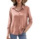 thumbnail image 1 of Camisa de las mujeres Camisa de mujer con botones de manga larga Camisas casuales de oficina Blusa suelta 1 1, 1 of 5