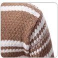 thumbnail image 4 of TFEOQRY Pullover Sweater for Men Jacquard Comfortable Knitwear Long Sleeved Turtleneck Sweater Top Coffee, 4 of 5