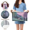thumbnail image 5 of Yayeee Foldable Storage Basket for Shelves with Handles Waterproof Cloth Bins, Green Night Deer, 5 of 7