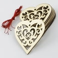 thumbnail image 1 of Xihbxyly Colgantes de Madera En Forma de Corazón, Juego de 10 Piezas, Contrachapado de 2 Mm, Perfectos para Decoración de Bodas, Manualidades y Proyectos de Bricolaje, para Colgar con Cinta, Tamaño d, 1 of 2