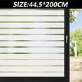 thumbnail image 4 of Película para ventanas de vidrio esmerilado con patrones de rayas, película para ventanas esmeriladas, no adhesivas, no estáticas, para oficina, estudio de niños, 4 of 7