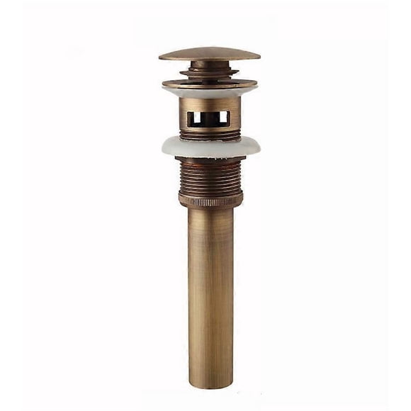 With Overflow - Sink DrainRetro Pop-up Sink Drain Plug Click-clack Drain Without Overflow in Bronzed Brass Universal Valve Sink Drainer Basin Siphon_Perfect Gift