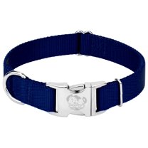 Country Brook Petz® Vibrant 10 Color Selection - Medium Premium Nylon Dog Collar - 1 inch Wide - Royal Blue