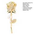 thumbnail image 7 of Tnobhg Elegant Rose Flower Shape Brooch Rhinestones Inlaid Faux Pearl Pin Bouquet Suit Lapel Badge Women Wedding Coat Accessories, 7 of 7